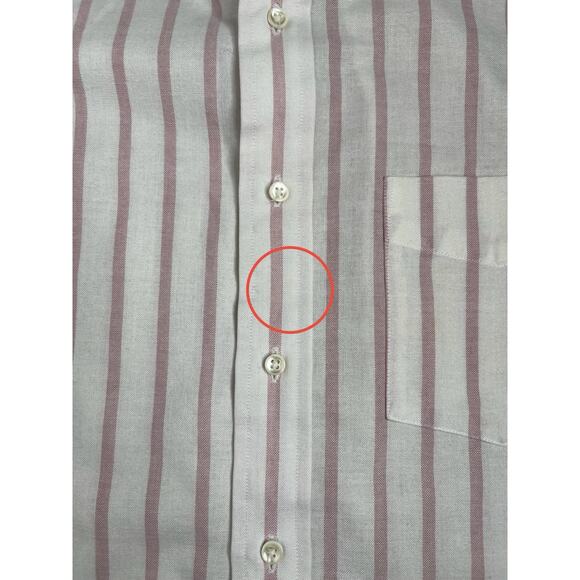 Vintage Sears Roebuck and Co Short Sleeve Mens Button Up Striped Shirt 16 - Picture 8 of 8